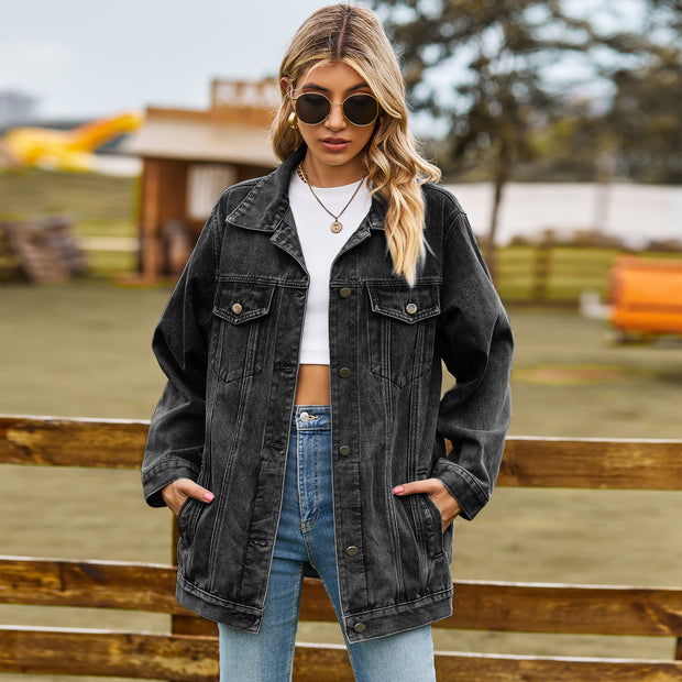 Versatile Classic Retro Classic Loose Denim Jacket Top