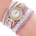 Relogio masculino Women Quartz Women PU Leather Rhinestone Watch Bracelet Watches Douson Odeh