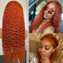 Front Lace Small Curly Orange Curly Hair Chemical Fiber Fake Head Cover