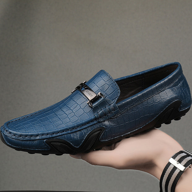 Leather Casual Non-Slip Driving Shoes Lazy Shoes