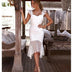 Water-soluble crocheted gown