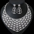 Women's Fashion Zircon Necklace Earrings Set