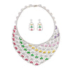 Women's Fashion Zircon Necklace Earrings Set