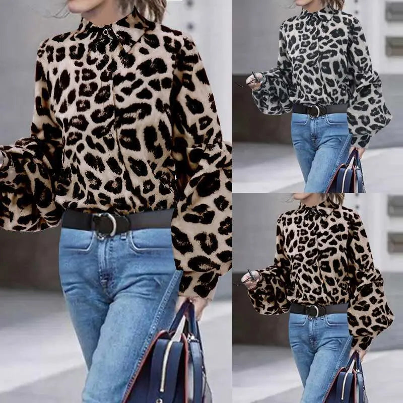 Women Sexy Leopard Print  Tops Douson Odeh