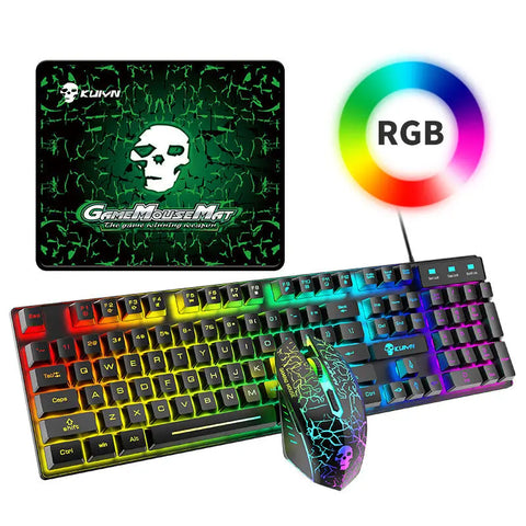 Kuiying T6RGB Luminous Keyboard And Mouse Set Douson Odeh