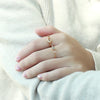 S925 silver zircon star and moon set ring