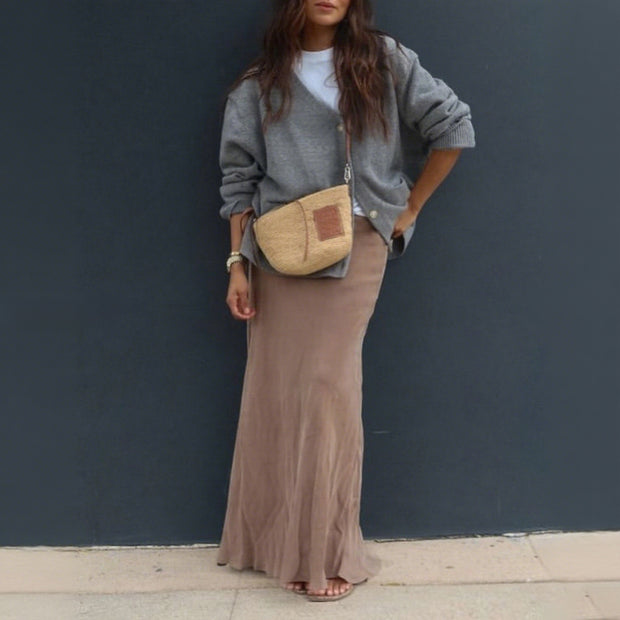 Minimalist Long Sleeve Senior Coat Sweater Women's Clothing