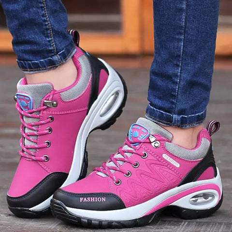 Autumn Winter Women Sneakers Air Cushion Design Platform Shoes Douson Odeh