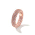 Copper Inlaid Zircon Full Diamond Ring Personality Simple Men