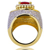 Men's Gold Plated Zircon Ring