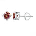 S925 Sterling Silver Green Four-claw Moissanite Stud Earrings