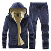 Middle-aged And Elderly Men's Fleece Thick Sports Suit