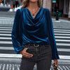 Women's Pile Collar Long Sleeve Top