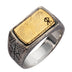 Nordic Viking Ring Silver Inlaid Copper