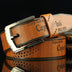 Pin buckle belt men's belt retro hollow casual belt