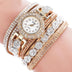 Relogio masculino Women Quartz Women PU Leather Rhinestone Watch Bracelet Watches Douson Odeh