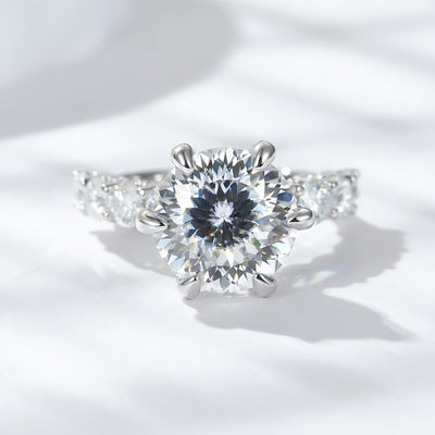 5 Karat Fireworks Cut Full Moissanite Luxury Ring