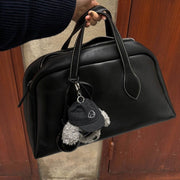 Gray Plush Doll Cute Cartoon Sunglasses Puppy Toy Bag Package Pendant