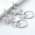 Steel needle copper inlaid AAA zircon earrings