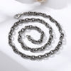 S925 Sterling Silver Meteorite Necklace Stone Pattern Thick Type Men