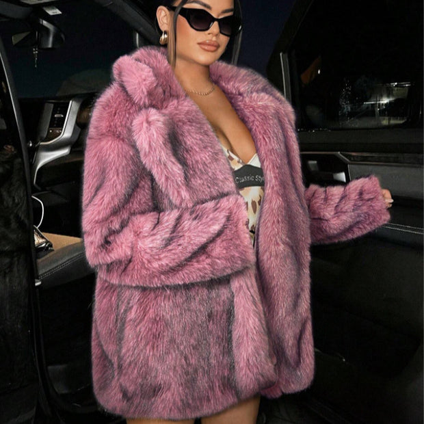 Leisure Warm Fashion Women's Fur Coat