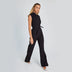 Fashion Elegant Long Sleeveless Jumpsuit Summer V-neck Casual Wide Leg Long Overalls Clothing For Women Douson Odeh