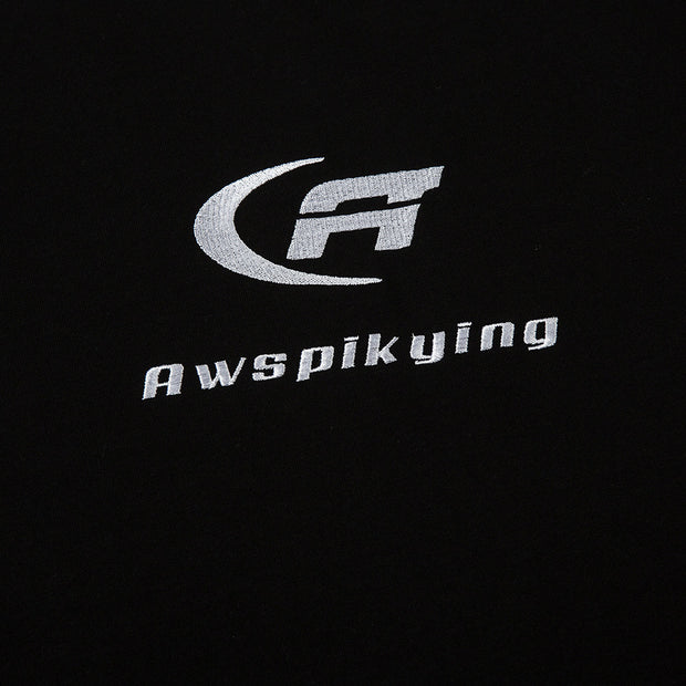 Letter Embroidered Long Sleeve T-shirt Men