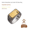 Nordic Viking Ring Silver Inlaid Copper