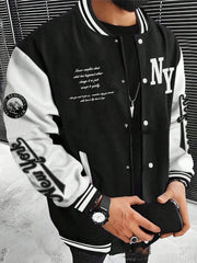Men's Cardigan Baseball Uniform Jacket Coat