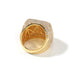Retro Large Square Ring Copper Inlaid Zircon