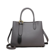 Niche Contrast Color One Shoulder Western Style Portable Female Genuine Leather Bag