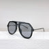 Women's Fashionable Sunshade Large Frame Black Leopard Print Glasses