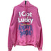 Flower Washed Water Used Long Sleeved Hooded Hoodies
