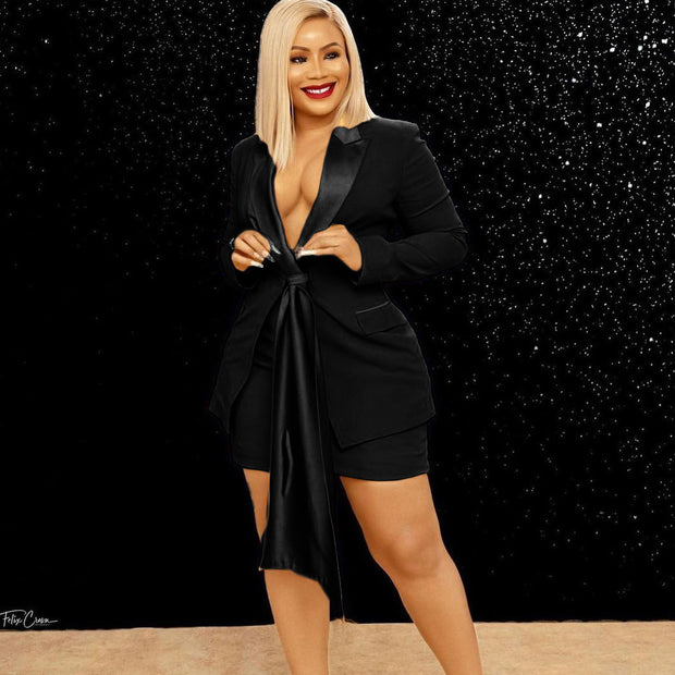 Autumn Commuter Suit Jacket Half Skirt Two-piece Suit Short Skirt Suit