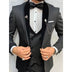 Dark Grey Men's Suit Three Piece Set