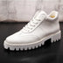 All-match Casual Leather Shoes, Personalized Pointed Shoes, High-top Sneakers Douson Odeh