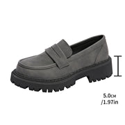British Style Low Heel Slip-on Low Cut Loafers
