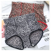 Belly Contracting Hip Lifting Sexy Seamless Leopard Print High Waist Soft Breathable Underwear For Women Douson Odeh