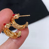 Three Diamond Flowing Color Earrings Female Niche