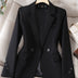 Spring And Autumn Khaki Suit Jacket For Women's Slimming