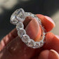 Simple Women's Diamond Copper Set Zircon Ring