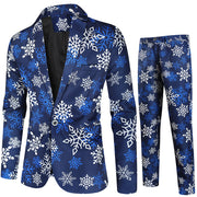 Men's Casual Printing Suit Vest Trouser Suit