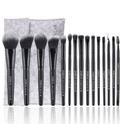 ZOREYA 15-Piece Makeup Brush Set with Black Handles