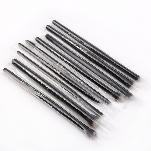 ZOREYA 15-Piece Makeup Brush Set with Black Handles