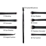 ZOREYA 15-Piece Makeup Brush Set with Black Handles