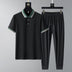 Summer Quick-drying Breathable Casual Long Pants Men's Polo Shirt Two-piece Suit