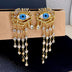 Zircon Long Tassel Earrings Vintage Artificial Crystal