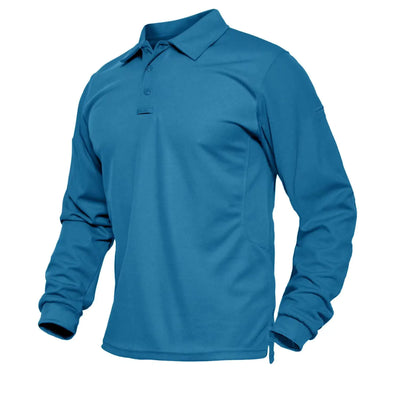 Fishing Shirt Men Solid Tagless Long Sleeve Tactical Tee Jersey Polo Shirt Mens Military Polo Shirt Men Pique Polo