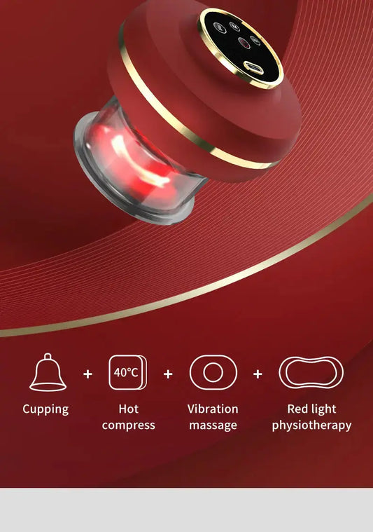 Portable Electric Cupping Massager with Red Light (2 Cups) Mi tienda