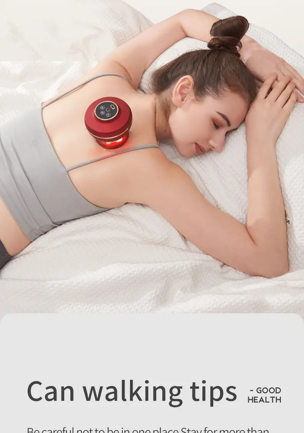 Portable Electric Cupping Massager with Red Light (2 Cups)